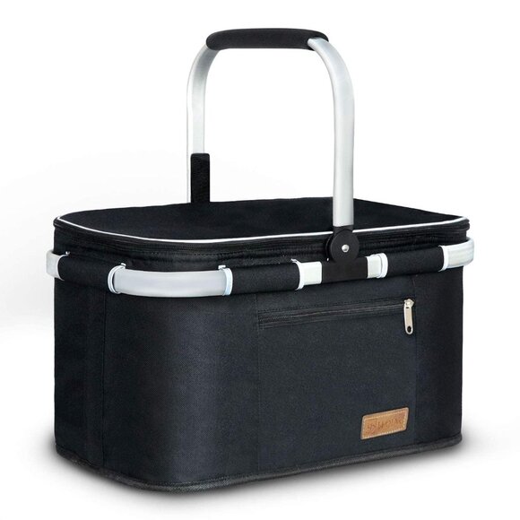 LIQING Other - 35L Large Picnic Basket 2 Layers of Internal Pockets Leak-Proof and Insulated